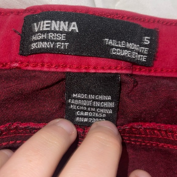 Red Skinny Jeans - Picture 3 of 3